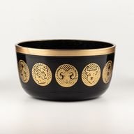 Čierne zverokruhové misky – sada 3 kusov – 15 cm, 19 cm, 20 cm