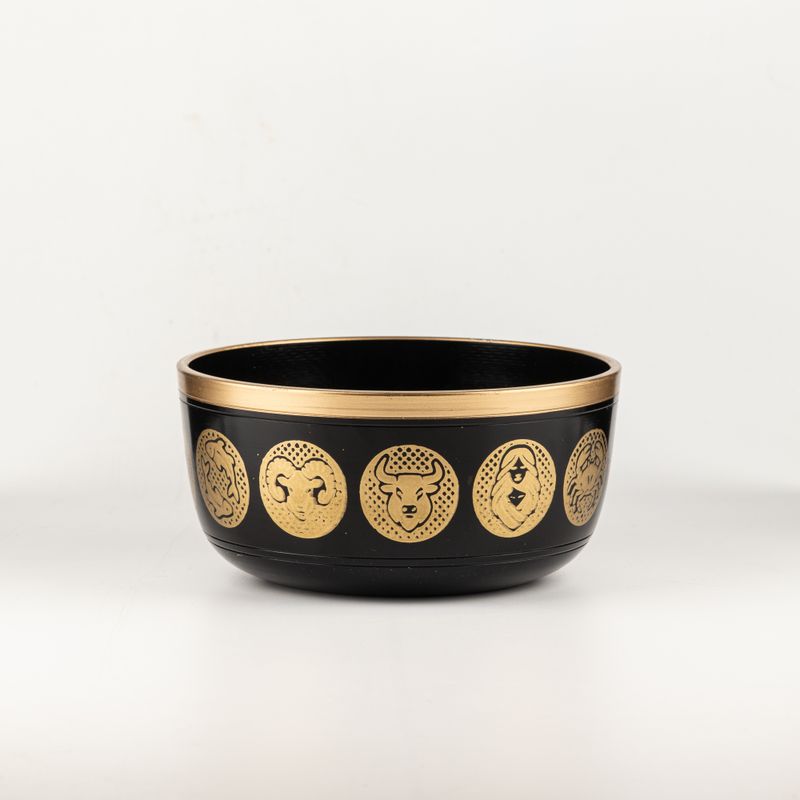 Čierne zverokruhové misky – sada 3 kusov – 15 cm, 19 cm, 20 cm