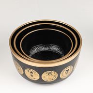 Čierne zverokruhové misky – sada 3 kusov – 15 cm, 19 cm, 20 cm