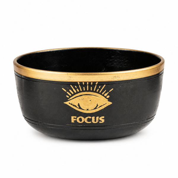 FOCUS - Čierna spievajúca miska - súprava - 15 × 7,5 cm