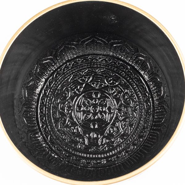 FOCUS - Čierna spievajúca miska - súprava - 15 × 7,5 cm