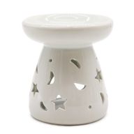 Veľká Klasická Biela Aroma Lampa - Mesiac & Hviezdy
