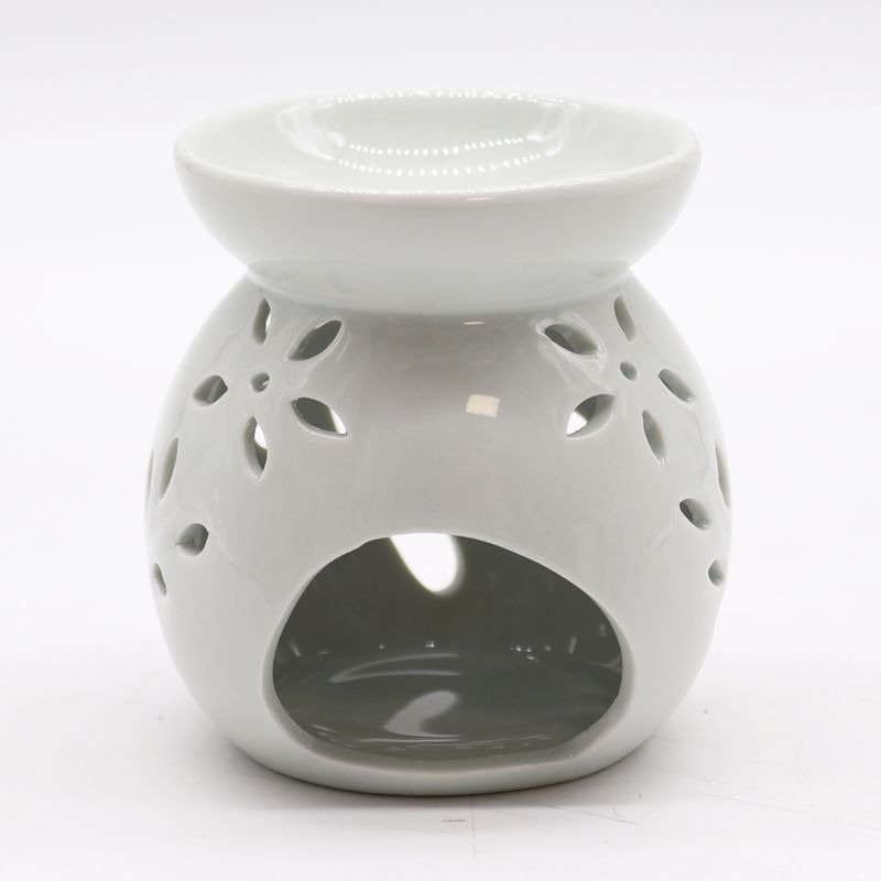 Veľká Klasická Biela Aroma Lampa - Výrez Stromu