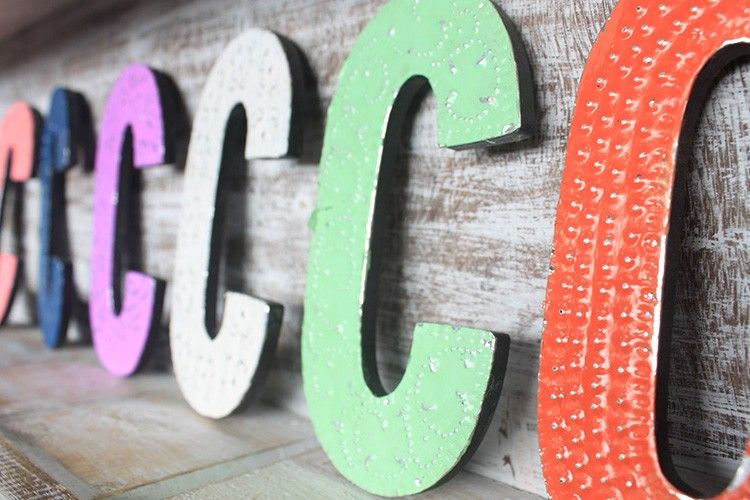 Viacfarebné Písmená "C" - 15cm