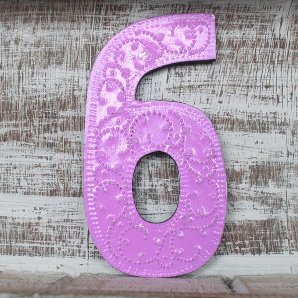 Viacfarebné Čísla "6" - 15cm