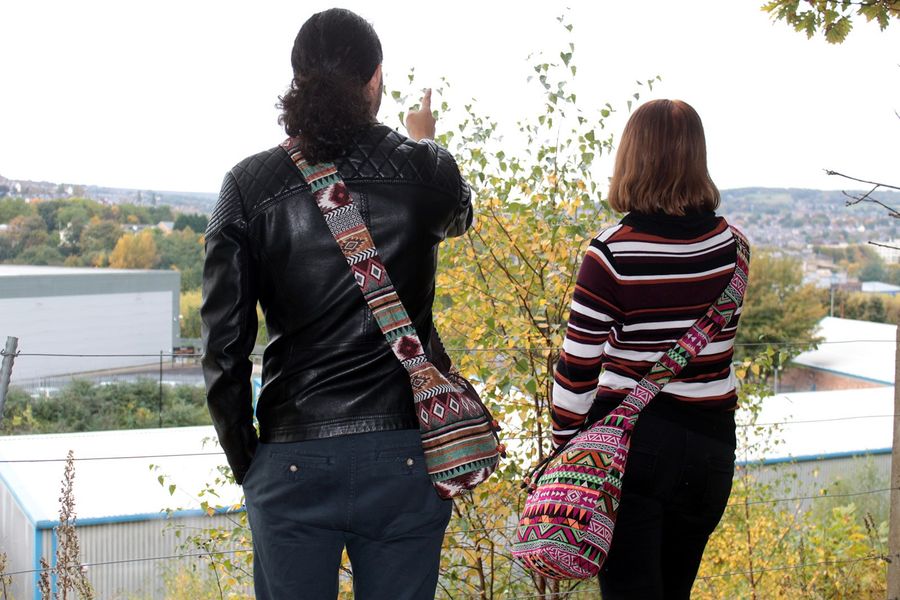 Etno Taška cez Rameno Pink Student