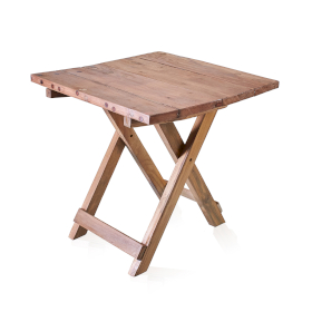 Štvorcový konferenčný stolík z recyklovaného dreva - 50x50cm