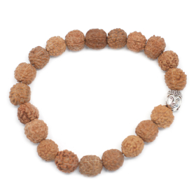 6x Rudraksha Mala  Buddha  Náramok  - Prírodný