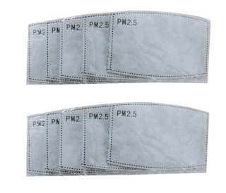 12x PM2.5 Ochranné Rúška na Tvár - Filter (Dospelý)