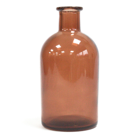 6x Oválna Antická Fľaša na Difúzor - Jantárová - 250 ml