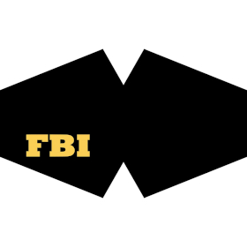 3x Ochranné Rúška na Tvár- FBI (Dospelý)