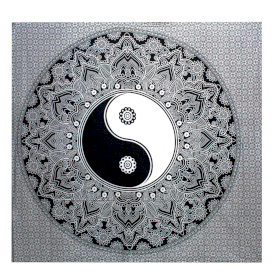 Black & White Prikrývka na Posteľ (Dvojlôžko) - Yin Yang