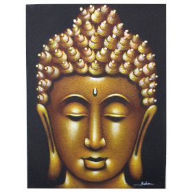 Obraz Budhu - Pieskovaný - Zlatý