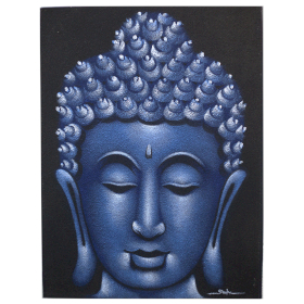 Obraz Budhu - Pieskovaný -  Modrý
