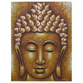 Obraz Budhu - Detail Zlatého Brokátu