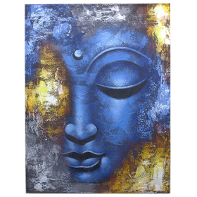 Obraz Budhu - Tvár - Modrá - Abstrakt