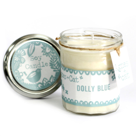 6x Sviečky v Zaváraninovom Pohári - Dolly Blue