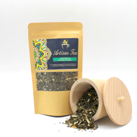 3x 50g  Sypaný Čaj - Bio  Zelený Čaj s Citrónom a Zázvorom