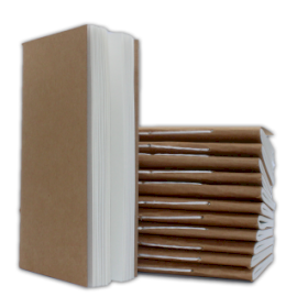 12x Ručne Vyrábané Kožené Zápisníky - Papierová Výplň - ekologický (80 strán)
