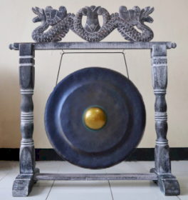 Stredný Gong so Stojanom - 35cm - Čierny