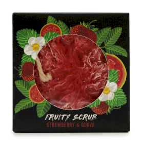 4x Ovocné Peelingové Mydlo so Šnúrkou - Jahoda a Guava