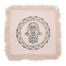 4x Bavlnená Mandala Obliečka - Hamsa - 45x45cm - Zelená