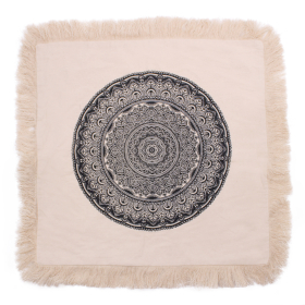 4x Bavlnená Mandala Obliečka - 60x60cm - Čierna