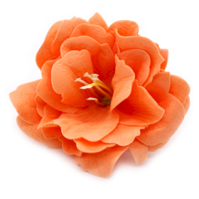 50x Mydlové Kvety pre Šikovné Ruky - Malá Pivonka- Oranžová