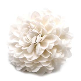 28x Mydlové Kvety pre Šikovné Ruky - Chryzantéma Malá - Biela
