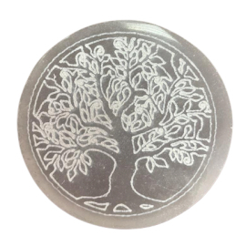 Malá Selenitová Podložka 8cm - Strom Života