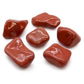 6x Veľké Africké Kamene - Jaspis - Červený