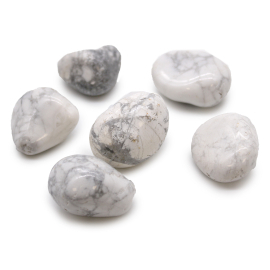 6x Veľké Africké Kamene - Biely Howlit - Magnezit