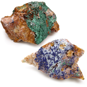 Vzorky Minerálov - Azurit Malachit (cca 20 kusov)