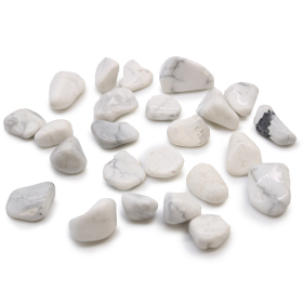 24x Malé Africké Kamene - Biely Howlit - Magnezit