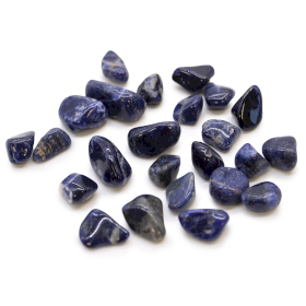 24x Malé Africké Kamene - Sodalit - Čistá Modrá