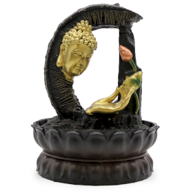 Stolová Fontánka - 30cm - Zlatý Budha & Lotos