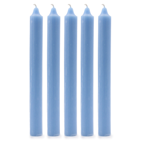 100x Stolové Sviečky Jednofarebné - Rustikálna Morská Modrá