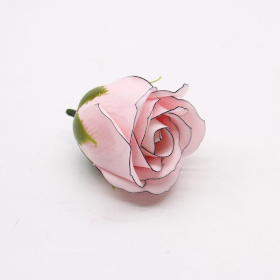 50x Mydlové Kvety pre Šikovné Ruky - Stredná Ruža - Ružová s Čiernym Okrajom