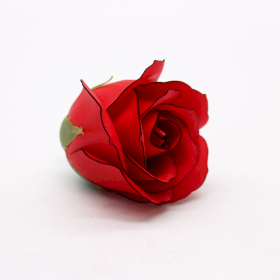 50x Mydlové Kvety pre Šikovné Ruky - Stredná Ruža - Červená s Čiernym Okrajom