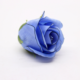 50x Mydlové Kvety pre Šikovné Ruky - Stredná Ruža - Modrá s Čiernym Okrajom