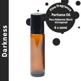 6x Jemný Vonný Parfémový Olej bez Etikety - Temnota 10ml