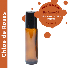 6x Jemný Vonný Parfémový Olej bez Etikety - Chloe de Roses 10ml