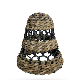 Malé Tienidlo na Lampu z Banánového Listu Hitam Raffia - H:25xD:20cm