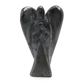 Ručne Vyrezávaný Anjel z Drahokamu - Hematit