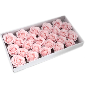 25x Mydlové Kvety pre Šikovné Ruky - Veľká Ruža - Ružová