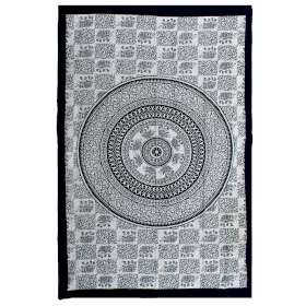 Jednolôžková Bavlnená Prikrývka na Posteľ  - Mandala Slona