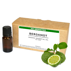 10x Bergamot Bio Esenciálny Olej 10ml -  Bez Etikety
