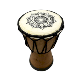 Ručne Vyrobený Bubon Djembe -  Výška 15 cm