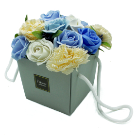 6x Mydlové Kvety - Svadobné Modré - Akcia