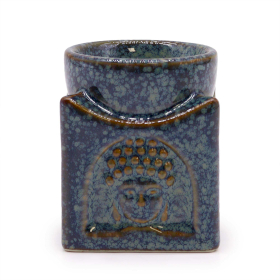 Štvorcová Budha Aroma Lampa - Modrá